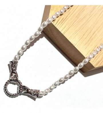 Collares acero plateado...