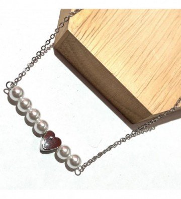 Collares acero plateado...