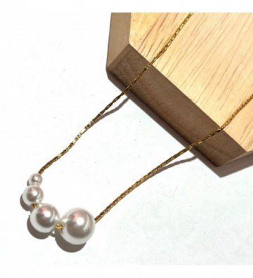 Collares acero dorado...