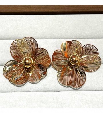 Pendientes acero dorado...