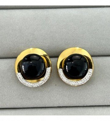 Pendientes acero dorado...