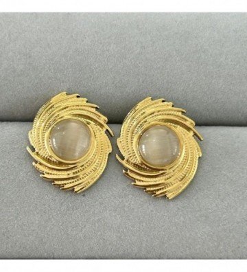 Pendientes acero dorado...