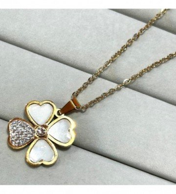 Collares acero dorado...