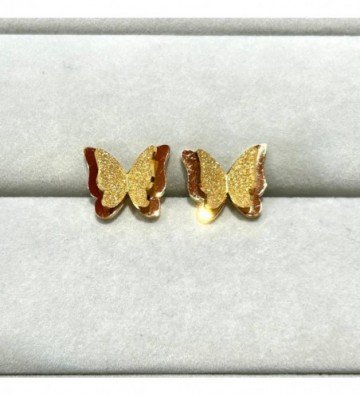 Pendientes acero dorado...