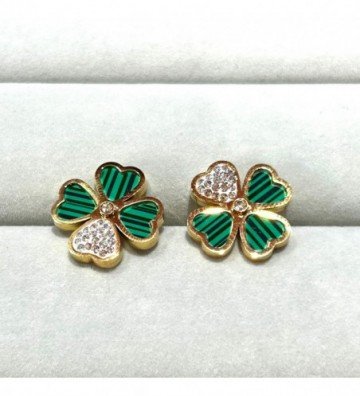 Pendientes acero dorado...
