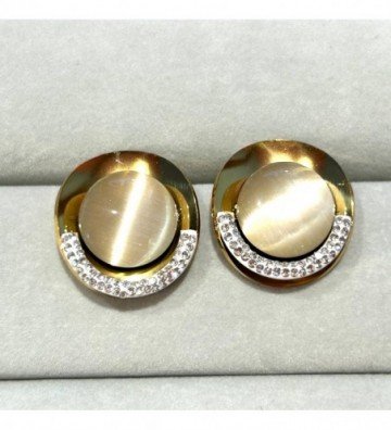 Pendientes acero dorado...