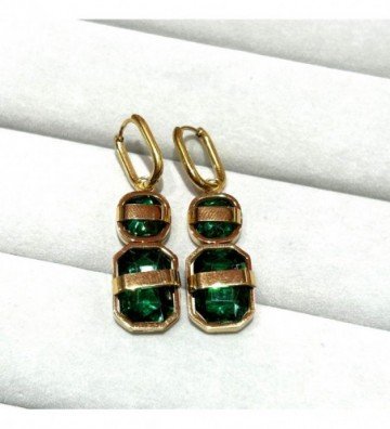 Pendientes acero dorado...