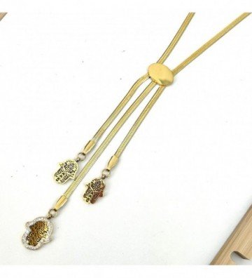 Collares acero dorado...