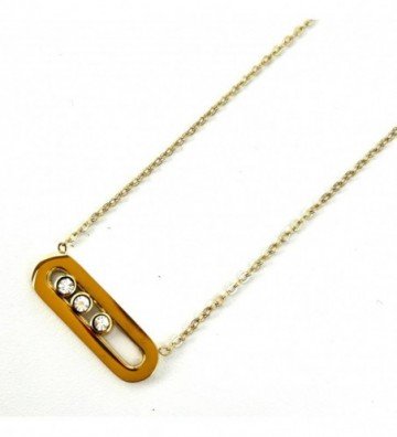 Collares acero dorado...