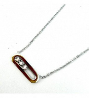 Collares acero plateado...
