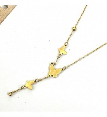 Collares acero dorado...