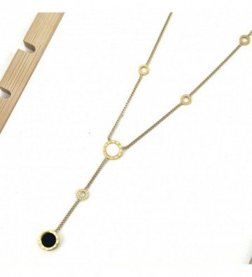 Collares acero dorado...