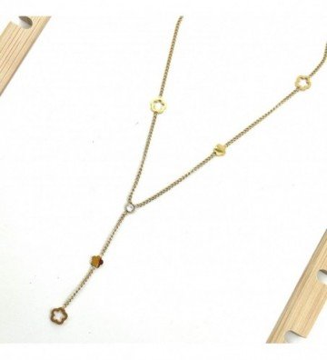 Collares acero dorado...
