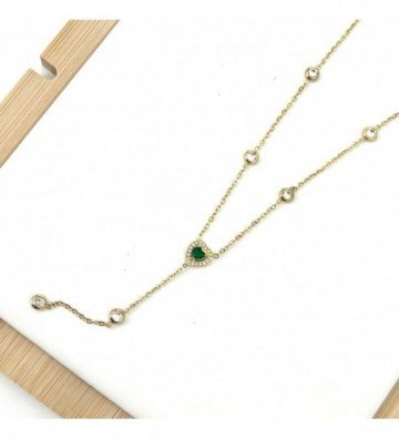 Collares acero dorado...