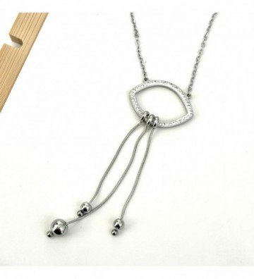 Collares acero plateado...