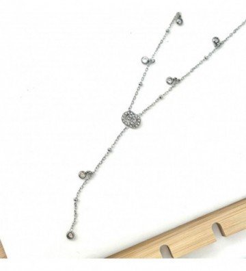 Collares acero plateado...
