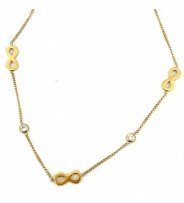 Collares acero dorado...