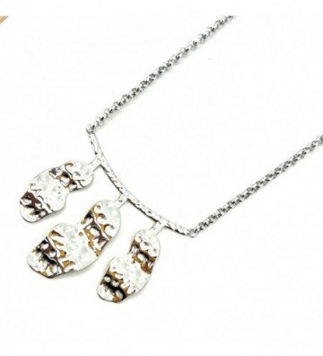 Collares acero plateado...