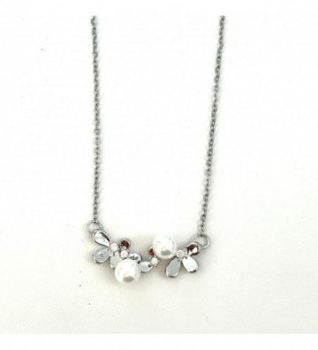 Collares acero plateado...