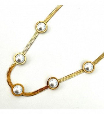 Collares acero dorado...
