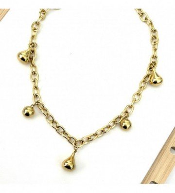 Collares acero dorado...