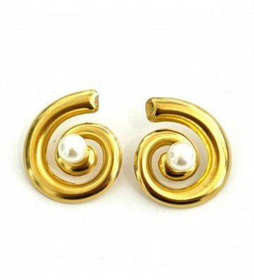 Pendientes acero dorado...