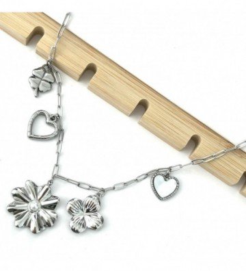 Collares acero plateado...