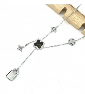 Collares acero plateado...