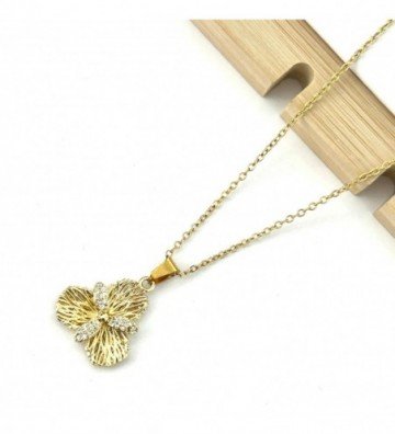 Collares acero dorado...