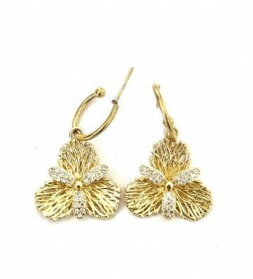 Pendientes acero dorado...