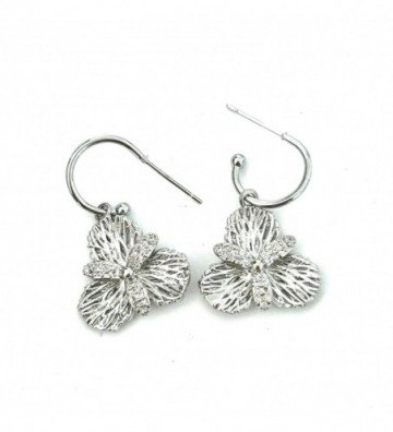 Pendientes acero plateado...