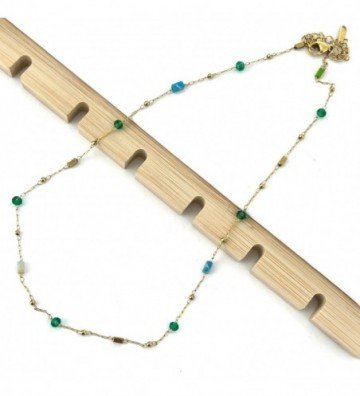 Collares acero dorado...
