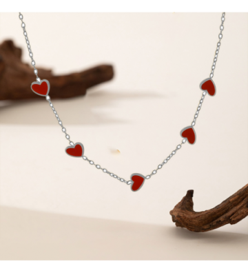 Collares acero Plateado...