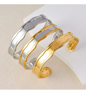 Pulseras brazaletes acero...