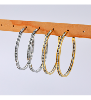Pendientes acero Dorado...
