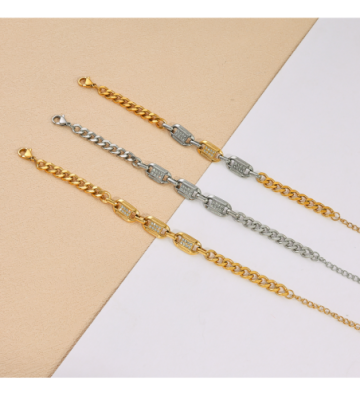 Pulseras brazaletes acero...