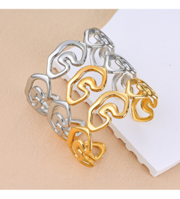 Pulseras brazaletes acero...