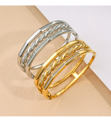 Pulseras brazaletes acero...