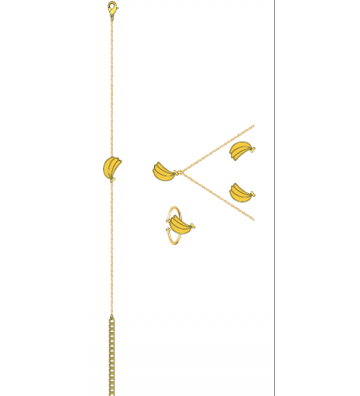 Collares acero Dorado...