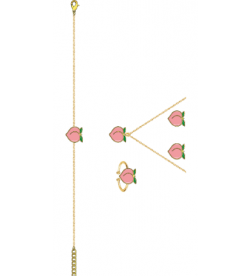 Collares acero Dorado...