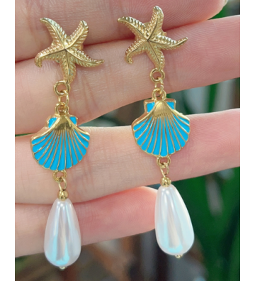 Pendientes acero Dorado...