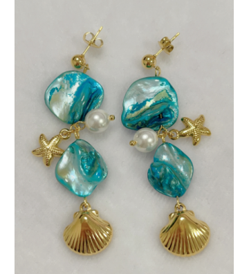 Pendientes acero Dorado...