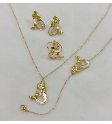Collares acero Plateado...