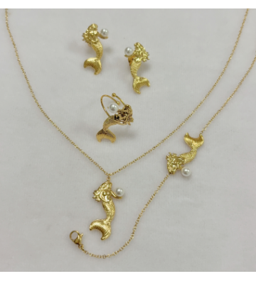 Collares acero Dorado...