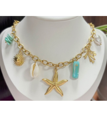 Collares acero Dorado...