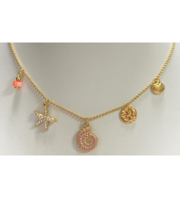 Collares acero Dorado...