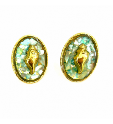 Pendientes acero Dorado...