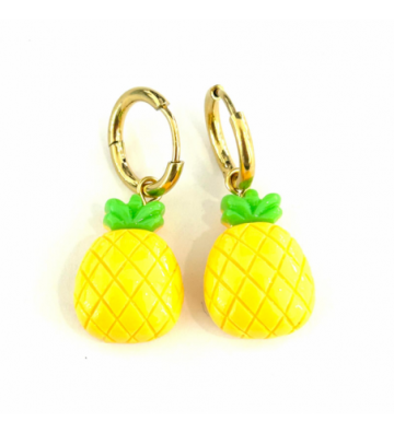 Pendientes acero Dorado...