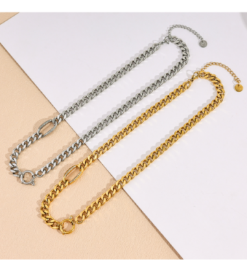 Collares acero Dorado...