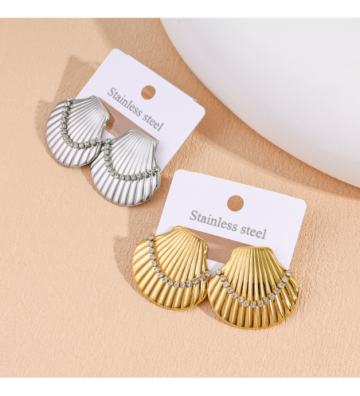 Pendientes acero Plateado...